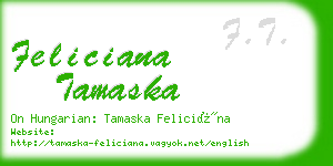 feliciana tamaska business card
